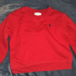 Ralph Lauren Red Sweatshirt 24 mos